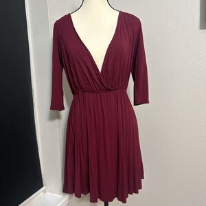 Burgundy Blackheart Mini Dress w/ Open Back